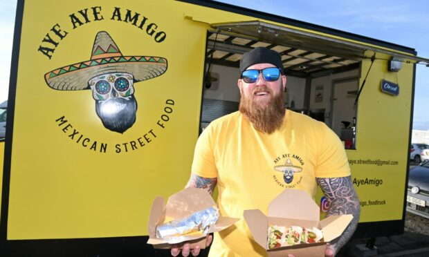 Russell Ogg is the owner of Aye Aye Amigo, a new Mexican inspired street food truck at Aberdeen beach.
