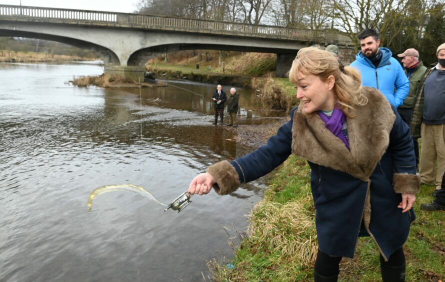 The River Don was blessed by Reverend Rona Cathcart. Picture by Paul Glendell.