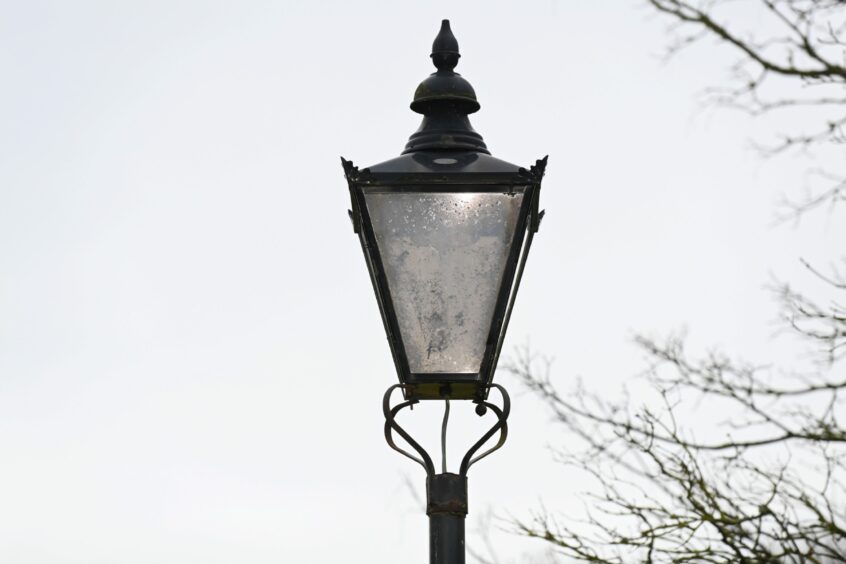 Old fashioned streetlight, Udny Green, Ellon