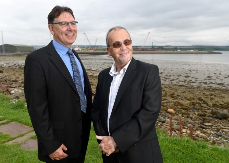Bob Buskie, chief executive of the Cromarty Firth Port Authority and Roy MacGregor, chairman of Global Energy Group are spearheading the west coast bid for a green freeport