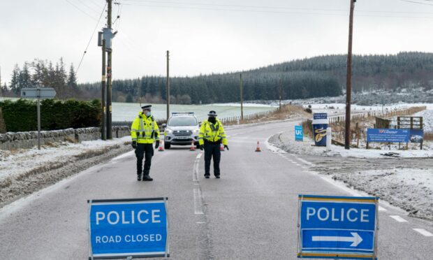 Crash closed A96 between Cairnie and Huntly for seven hours yesterday. Picture by JasperImage.