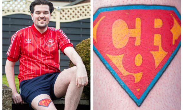 Philip Mair promised to get a Christian Ramirez tattoo if the striker scored 15 goals this season. Photo: Wullie Marr/DCT Media