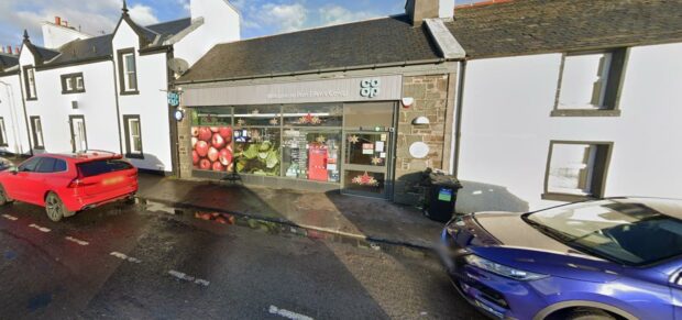 The "terrifying" incident happened at the Co-op in Port Ellen on Islay.