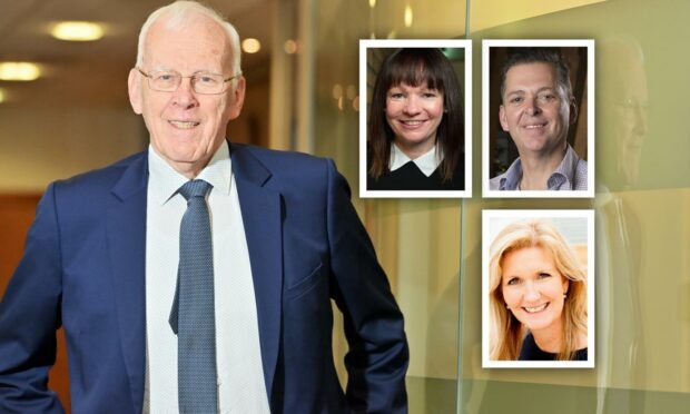 Sir Ian Wood and some of his team at Opportunity North East. Clockwise from Sir Ian are Deborah O'Neil, Stanley Morrice and Jennifer Craw.