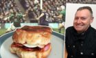 Steve Minty, right, likes to pair his cheese and bacon rowie with Six Nations rugby