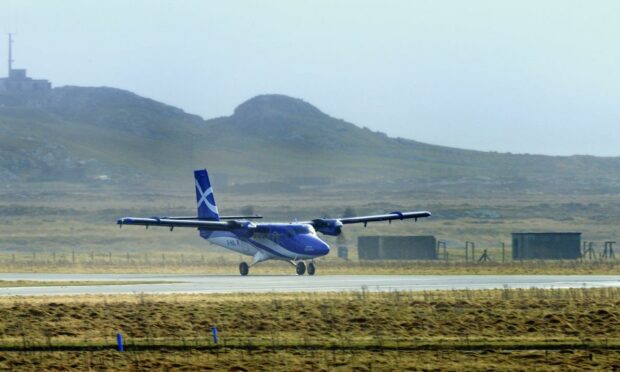 Plane at Tiree Airport.