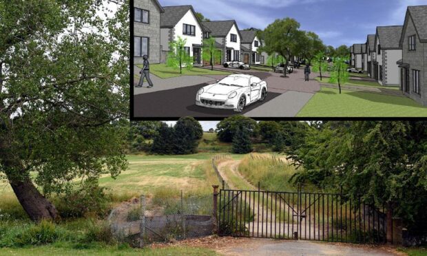 Objections pour in for 500 homes planned for Tauch Hill. Picture shows initial images lodged in 2014 for the plans, over the local beauty spot.