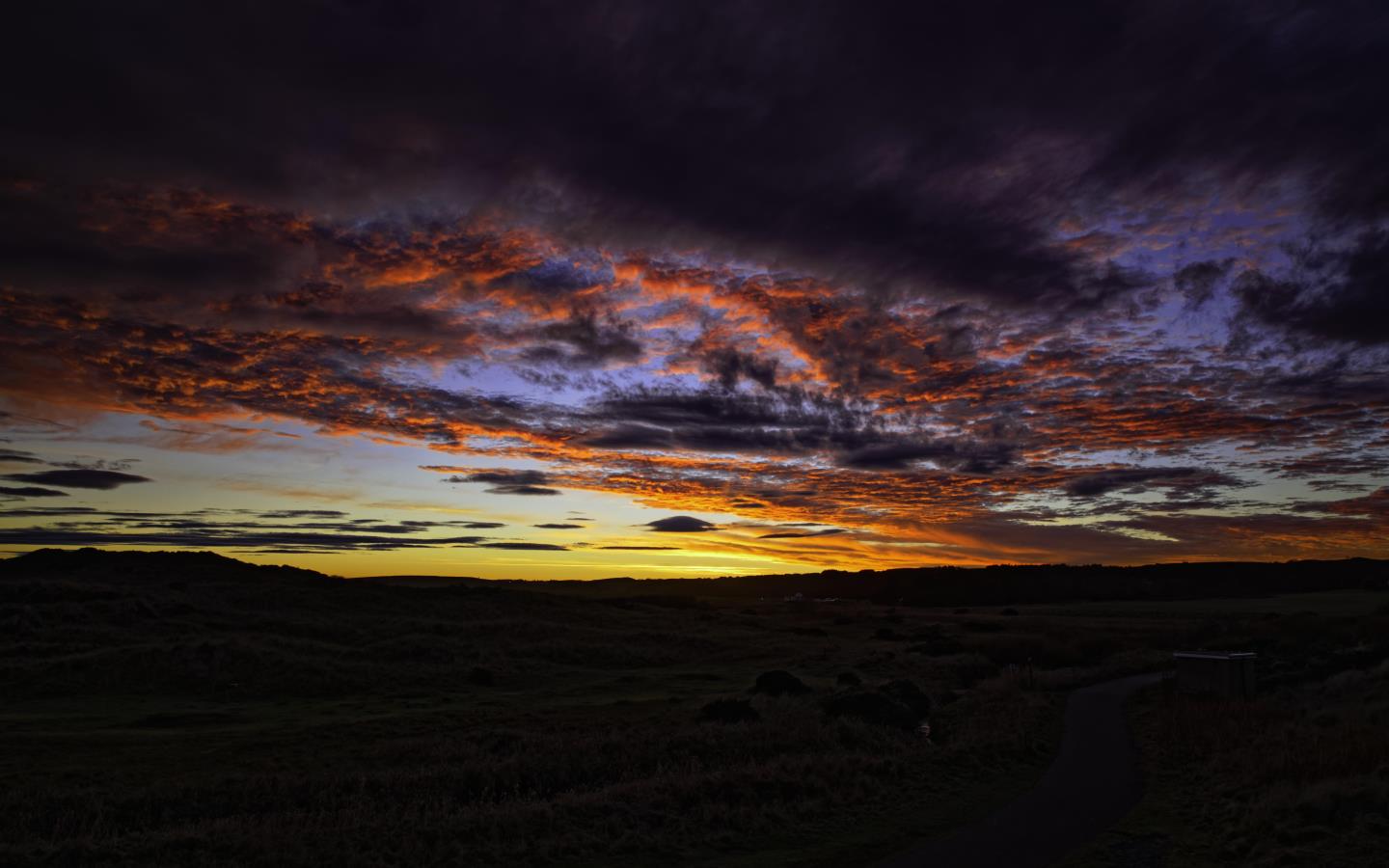 Sunset over Balmedie dunes