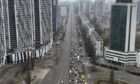 Traffic jams are seen as people flee Kyiv in Ukraine (Photo: AP Photo/Emilio Morenatti)