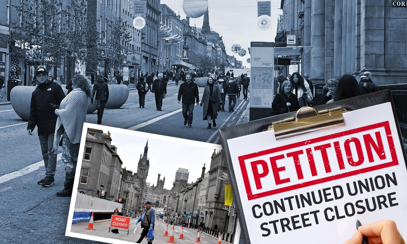 A petition calling for an end to the pedestrianisation of Union Street - and a public vote on the future of the Granite Mile - has been signed by hundreds. Picture by Roddie Reid/DCT Media.