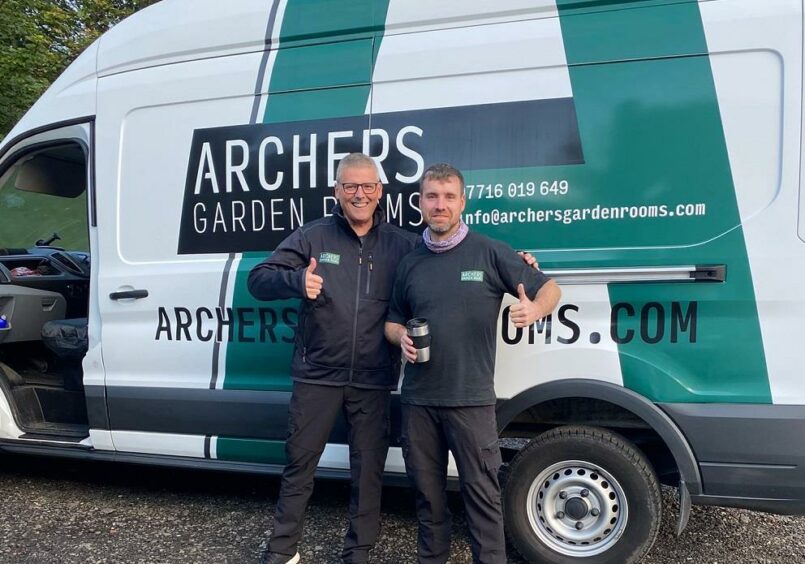 MEET THE TEAM: Stephen Archer (right), carpenter and housebuilding specialist, with Paul (left), a carpenter who works for Archers Garden Rooms.