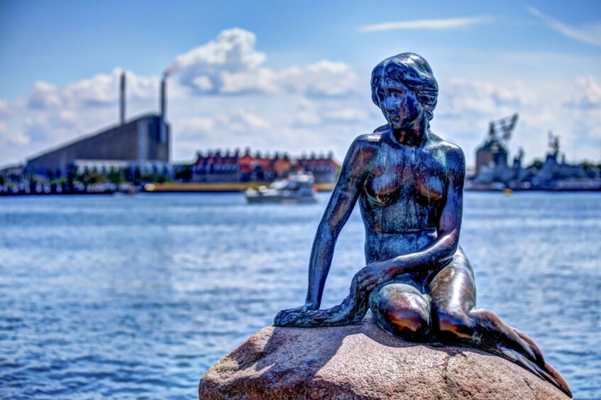 The Little Mermaid statue in Copenhagen, one of Aberdeen Airport's international destinations.