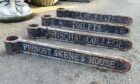 Sales pictures of the Aberdeen street signs posted on Strichen Antiques' Facebook page.