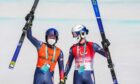 Andrew Simpson, left, and his brother Neil at the Winter Paralympics.