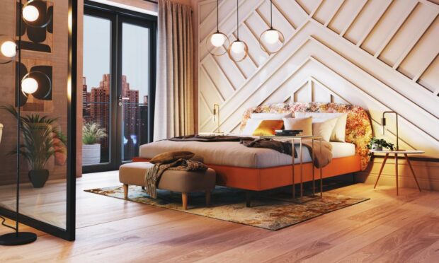 Balham Superking Bed in Sleek Tangerine, £1,199, Sofology.