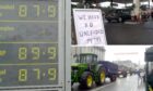 In September 2000 tractors led a go-slow on Union Street, Aberdeen, to protest against the rocketing price of fuel.