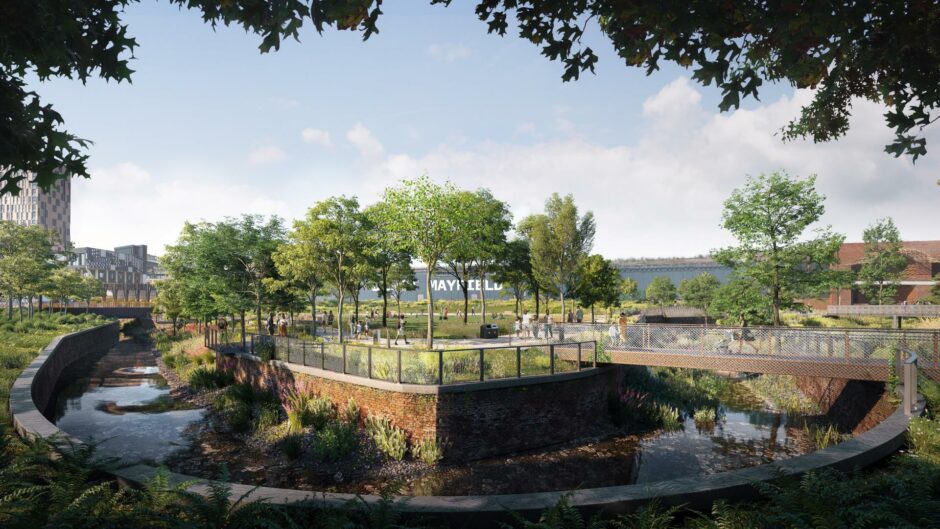 Plans for the Mayfield park in Manchester have caught the Aberdeen SNP group's eye. Picture by the Mayfield Partnership.