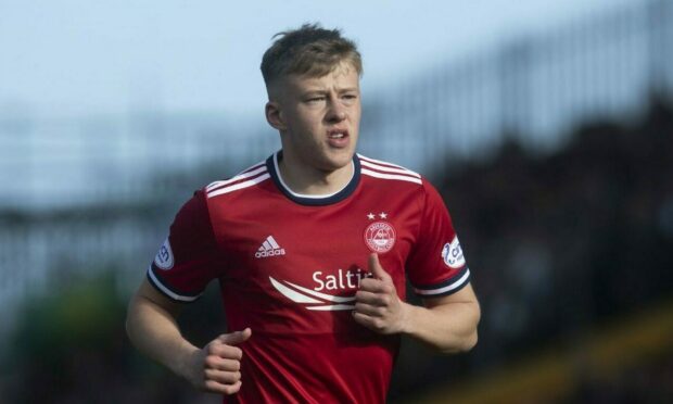 Aberdeen teenage midfielder Connor Barron in action.