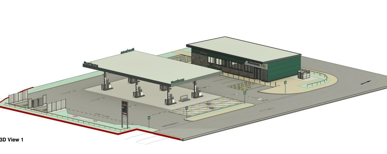 Artist impression of the proposed Morrisons Stonehaven petrol station.