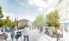 Artist impression of Pedestrianisation plans for Union Street, Aberdeen.