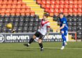 Fraser Fyvie grabbed a late leveller for Cove Rangers against Airdrieonians. Picture by Dave Cowe