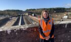 Transport Minister, Jenny Gilruth at the site of the new Inverness Airport railway station. Supplied by Network Rail.