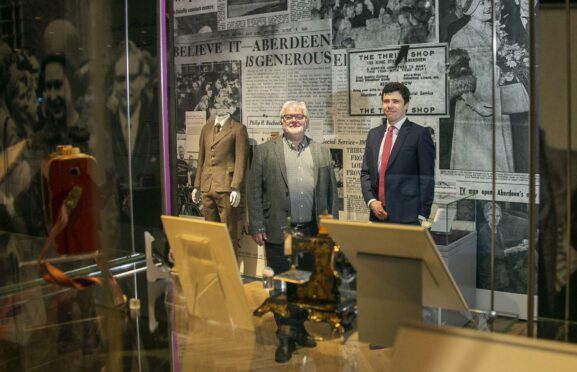 Dr Kenneth Simpson and Councillor Ryan Houghton at the exhibition.