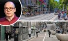 Tim Stonor (pictured) has suggested Aberdeen could look to Melbourne (top) for inspiration on Union Street (bottom). Picture by Chris Sumner/Chris Donnan/DCT Media