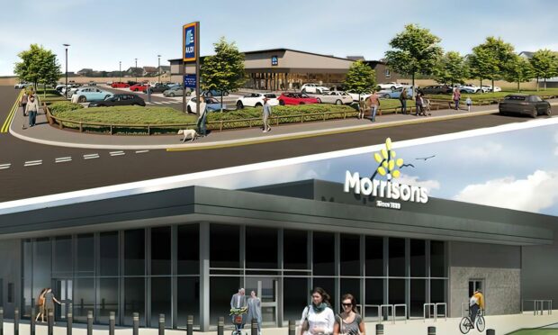 It could be that councillors have to choose between a Banff Morrisons and Macduff Aldi. Supplied by Roddie Reid, design team
