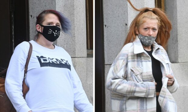 Amanda Neilly (left) and Chelsie Spencer (right) used a road sign to break into a Co-op and steal gin.