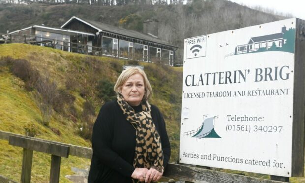 Moira Prentice, the owner of the Clatterin Brig restaurant on the south side of the Cairn o Mount. Image: Chris Sumner.