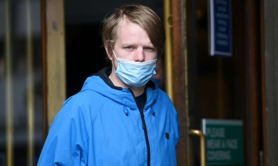 Sam Goddard outside of Aberdeen Sheriff court