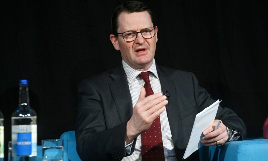Visit Scotland's Rob Dickson speaking at P&J Live in Aberdeen. Picture by Chris Sumner/DCT Media.