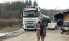Donald Houston at Ardnamurchan Distillery with a tanker filled with whisky residue for Celtic Renewables.