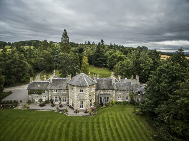 Front Side of Coul House Hotel from drone