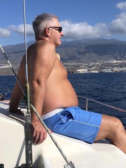 George enjoying his holiday in Turkey before going on his weight loss diet.
