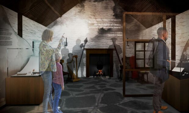 A visualisation of a new exhibition at Glencoe Folk Museum. Picture by  Mather & Co