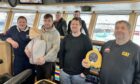 Paul Moodie, James Cardno, Callum Nicol, Blake Petrie, Steven Hughson and skipper Leslie Hughson of the Lerwick-registered Ocean Challenge.