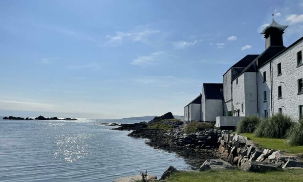 The sparkling waters beside Islay's Laphroig distillery created a moment of pure joy.