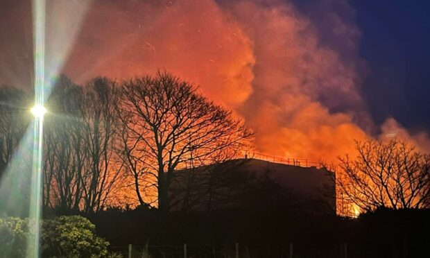 Crews from Invergordon, Tain and Dingwall are working to bring a wildfire on Seabank road under control