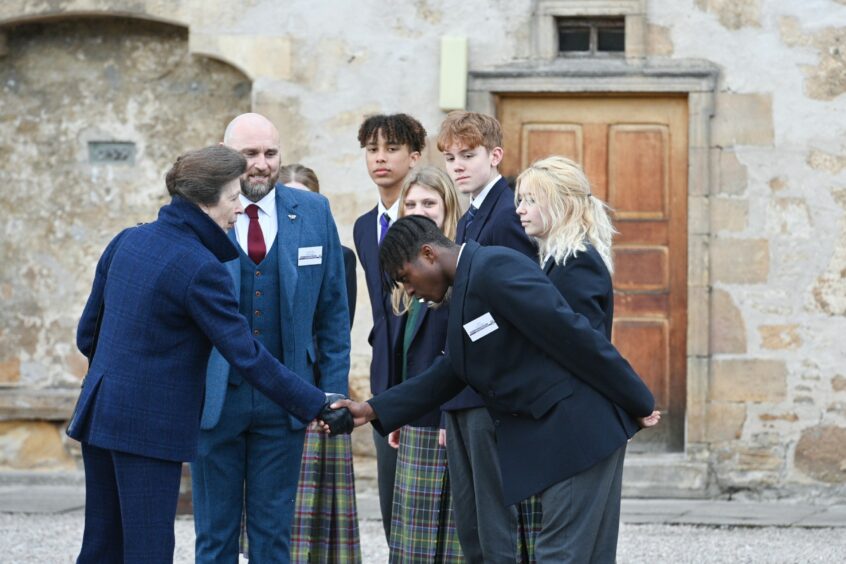 Princess Anne met several students currently participating in the Duke of Edinburgh award scheme. Picture by Jason Hedges.