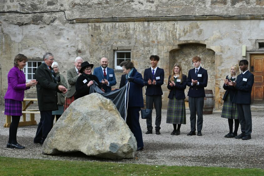 The plaque unveiled is the tenth to be unveiled in Moray with others outside Elgin Academy and College.  Picture by Jason Hedges.