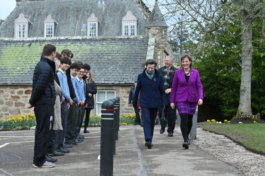 Princess Anne visits Gordonstoun in Moray. Pictures by Jason Hedges