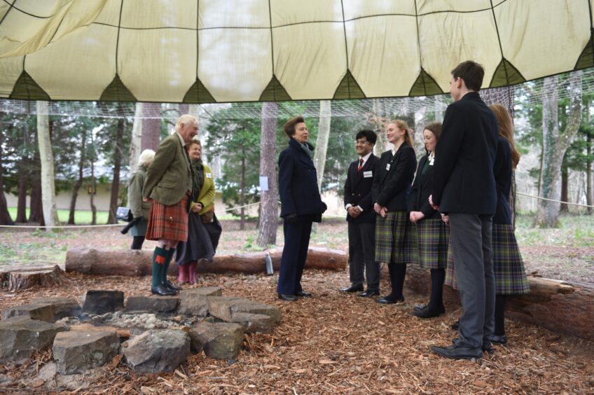 Princess Anne met several students currently participating in the Duke of Edinburgh award scheme. Picture by Jason Hedges.