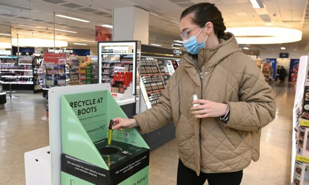 Pip Gerrard tries out the new boots beauty recycling scheme in Scotland
