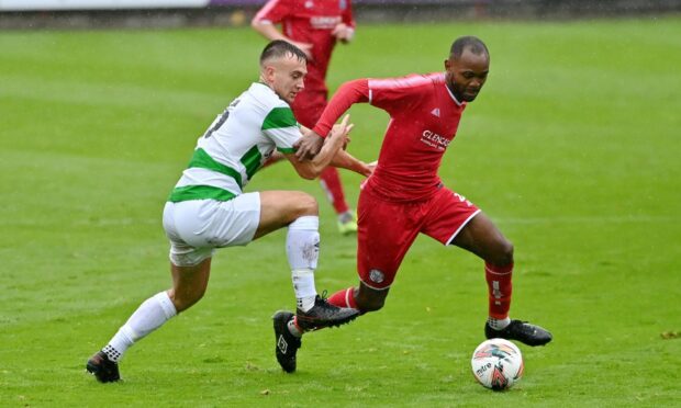 Julian Wade in action for Brechin City against Buckie Thistle