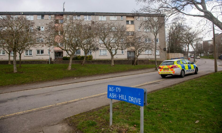 Police at the scene on Ash-Hill Drive.