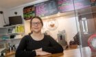 Chloe Campbell, 19, took over the Coffee Pot cafe in Dufftown, Moray last month. Picture by Kath Flannery