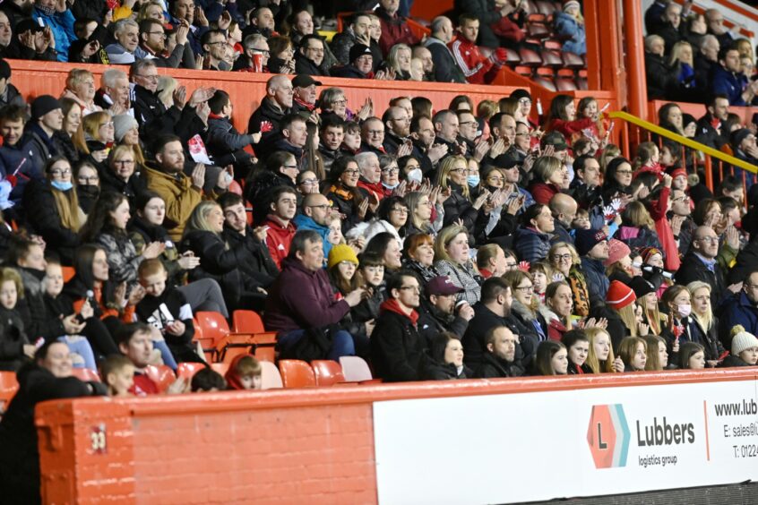 Almost 2,000 fans were at Pittodrie when Aberdeen Women played their first game at the club stadium.