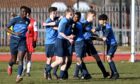 Bridge of Don Thistle players celebrate a goal against West End Reds.
